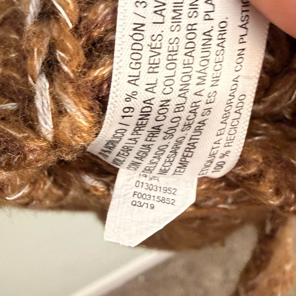 Universal Thread Camel Brown Cable Knit Cowl Neck… - image 4